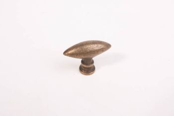 Knop klassiek ovaal met randje brons antiek 38mm