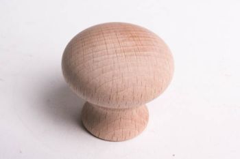 Knop beukenhout rond 41mm met M4 draad
