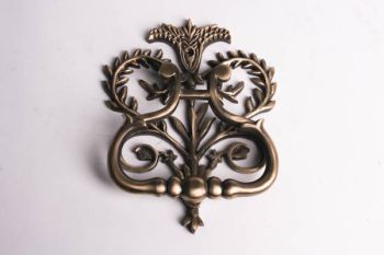 Deurklopper landelijk brons antiek hartvorm