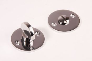WC sluiting Chroom rond 50mm met half ronde knop