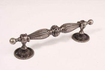 Deurgreep klassiek 240mm antiek zilver
