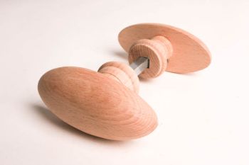 Deurkruk knop ovaal voor binnendeur beukenhout 93mm