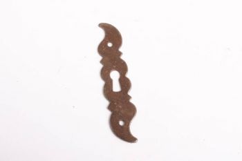 Landelijk klassiek sleutelplaatje ijzer roest 23mm