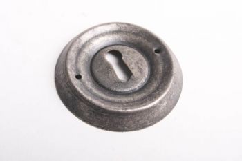 Ronde sleutelplaat klassiek zilver antiek 56mm