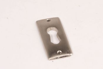 Sleutelplaat rechthoekig 20x45mm geborsteld nikkel