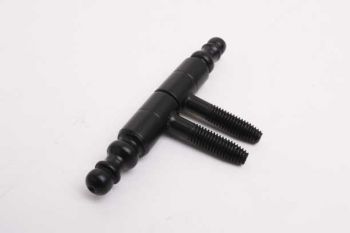 Paumelle scharnier 11mm zwart met sierknop