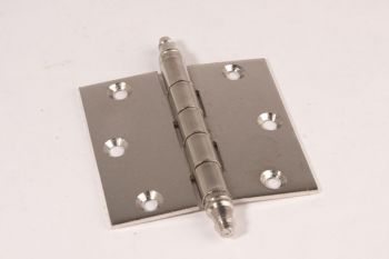 Scharnier geborsteld nikkel 89x89mm  met vaaskop