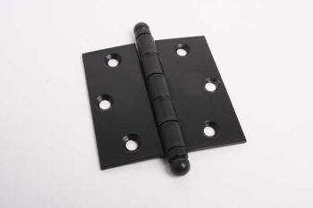 Scharnier 3 duims ijzer zwart 75x76mm met bolkop