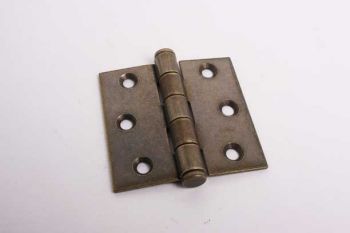 Scharnier ijzer 2,5 duims brons antiek 63x63mm met platkop