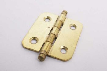 Meubelscharniertje brons antiek van ijzer met ronde hoeken 40mm x 35mm