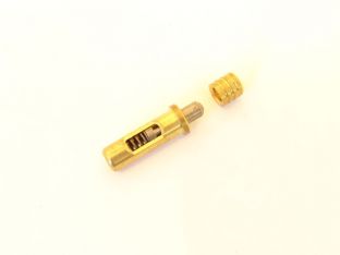 Scharnier speun veer massief messing open 8mm met busje