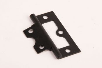 Scharnier zwart of blank ijzer voor inliggende deurtjes 63mm