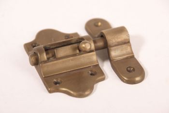 Schuif massief brons antiek 40mm met aanslag