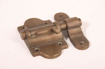 Schuif brons antiek 50mm grendel met aanslag