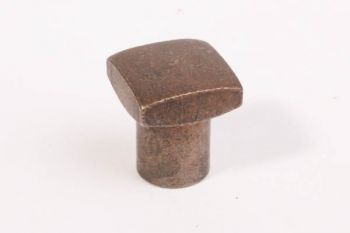 Vierkante meubelknop brons antiek 18mm