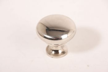 Knop rond blinkend nikkel 32mm