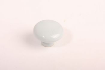 Knop porselein rond baby blauw 32mm