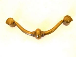 Trekkergreep brons antiek 140mm met pitonnetjes