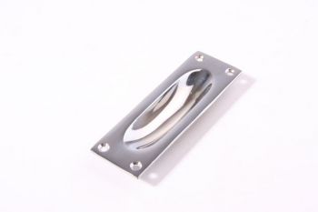 Greep chroom of geborsteld nikkel 100mm schuifdeur