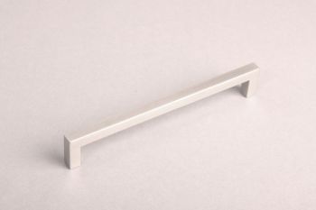 Greep geborsteld RVS look 160mm vierkant