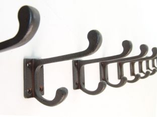 Kapstokhaak roest, zwart of metaal grijs - Schoolhaak 78mm