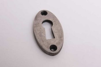 Sleutelrozet klassiek ovaal zilver antiek 25mm