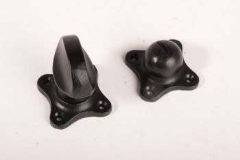 WC sluiting zwart met rozetten jaren 20