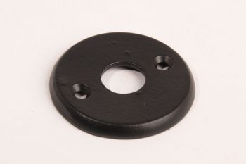 Ronde rozet voor deurkruk zwart op messing 50mm