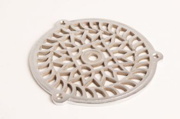 Rooster geborsteld chroom rond 130mm