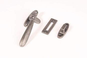 Raamsluiting Links antiek zilver Dudok met aanslag