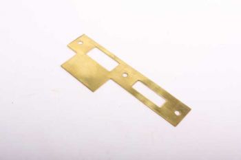 Sluitplaat messing kleur voor dag- en nachtsloten of wc-sloten gemaakt van messing 127x44mm