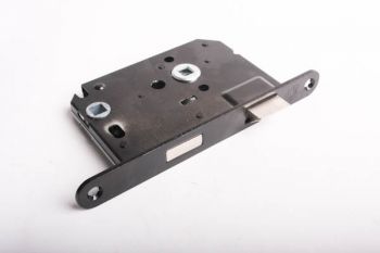 WC slot 63mm zwart 8mm links/rechts met wit verzinkte sluitplaat