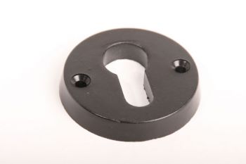 Cilinderrozet zwart bakeliet oude look 54mm