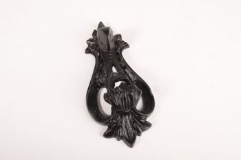 Deurklopper landelijk zwart gietijzer 215mm