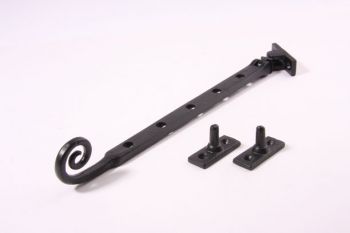 Raamuitzetter met krul gietijzer zwart 290mm