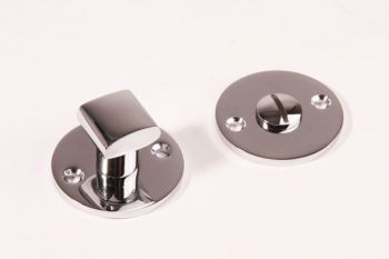 WC sluiting Chroom rond 50mm met ovaal vierkante knop