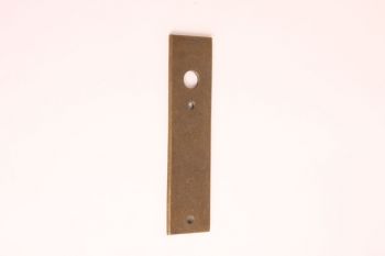Deurplaat kortschild brons antiek voor opdekdeur 172mm per stuk