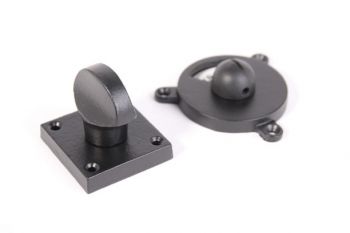 WC Sluiting zwart met vierkante rozet en zwart wit vrij/bezet