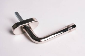 Raamkruk voor draai-kiep raam jaren twintig blinkend nikkel