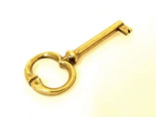 Klassieke sleutel brons antiek gat 42mm
