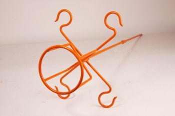 Wijnglas- fles houder oranje complete set voor 4glazen en 1 fles