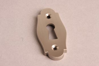 Klassieke sleutelrozet voor baardsleutel geborsteld nikkel 33mm