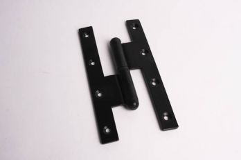 Scharnier paumelle rechts hoogte 160mm en breedte 80mm zwart