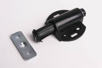 Druksnapper magneet kastdeur push-to-open zwart met contraplaatje