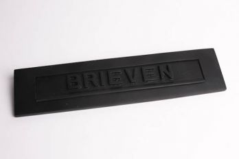 Brievenbus briefplaat BRIEVEN met regenrand zwart 328mm
