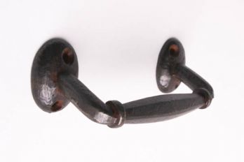 Greep verkropt voor ramen en deurtjes gietijzer roest 120mm