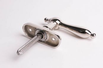 Kruk voor insteekgrendel met sterstift profiel blinkend nikkel