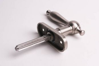 Kruk voor insteekgrendel met sterstiftprofiel geborsteld nikkel