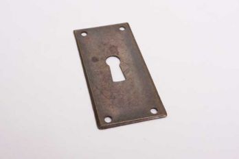 Sleutelplaat rechthoekig voor meubelen brons antiek 60mm x 30mm