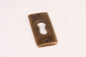 Sleutelplaat rechthoekig 20x45mm brons antiek